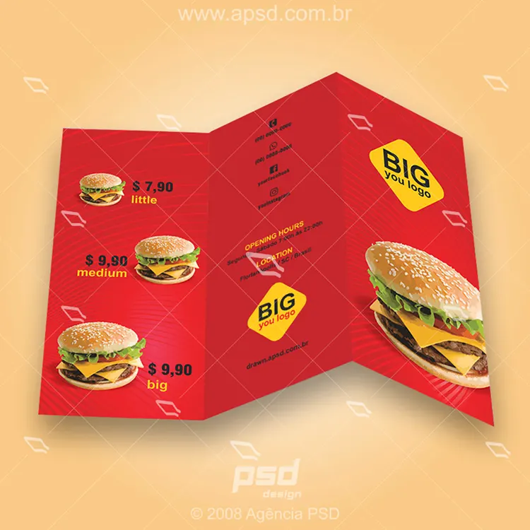 arte flyer burguer