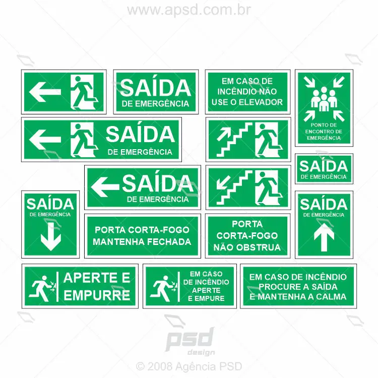 arte placas emergência