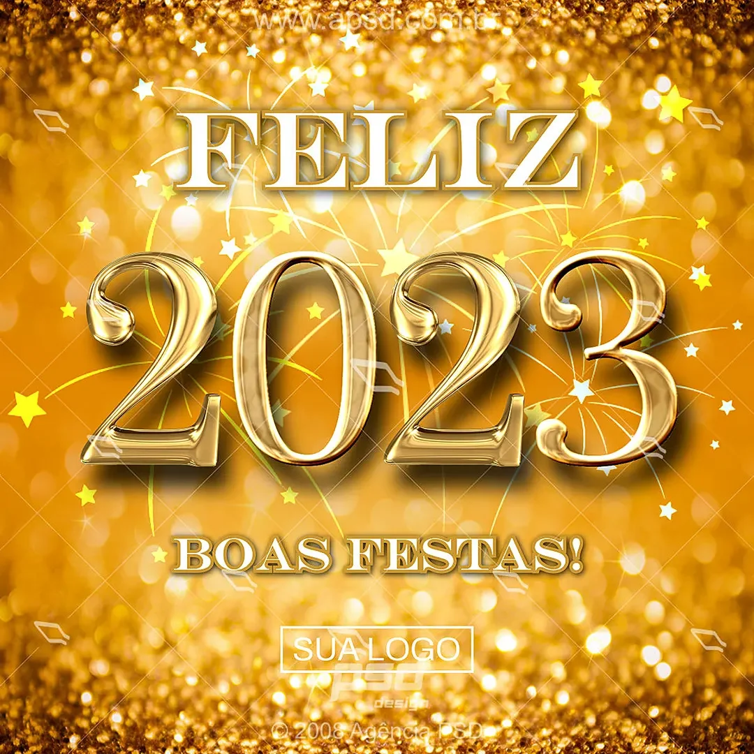 arte feliz 2023 dourada