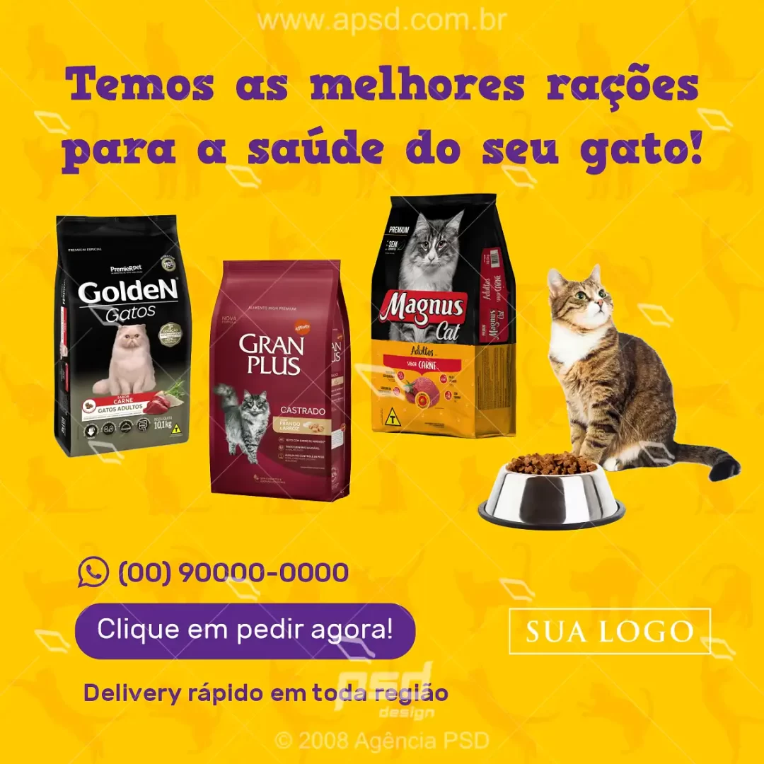 arte rações para gatos