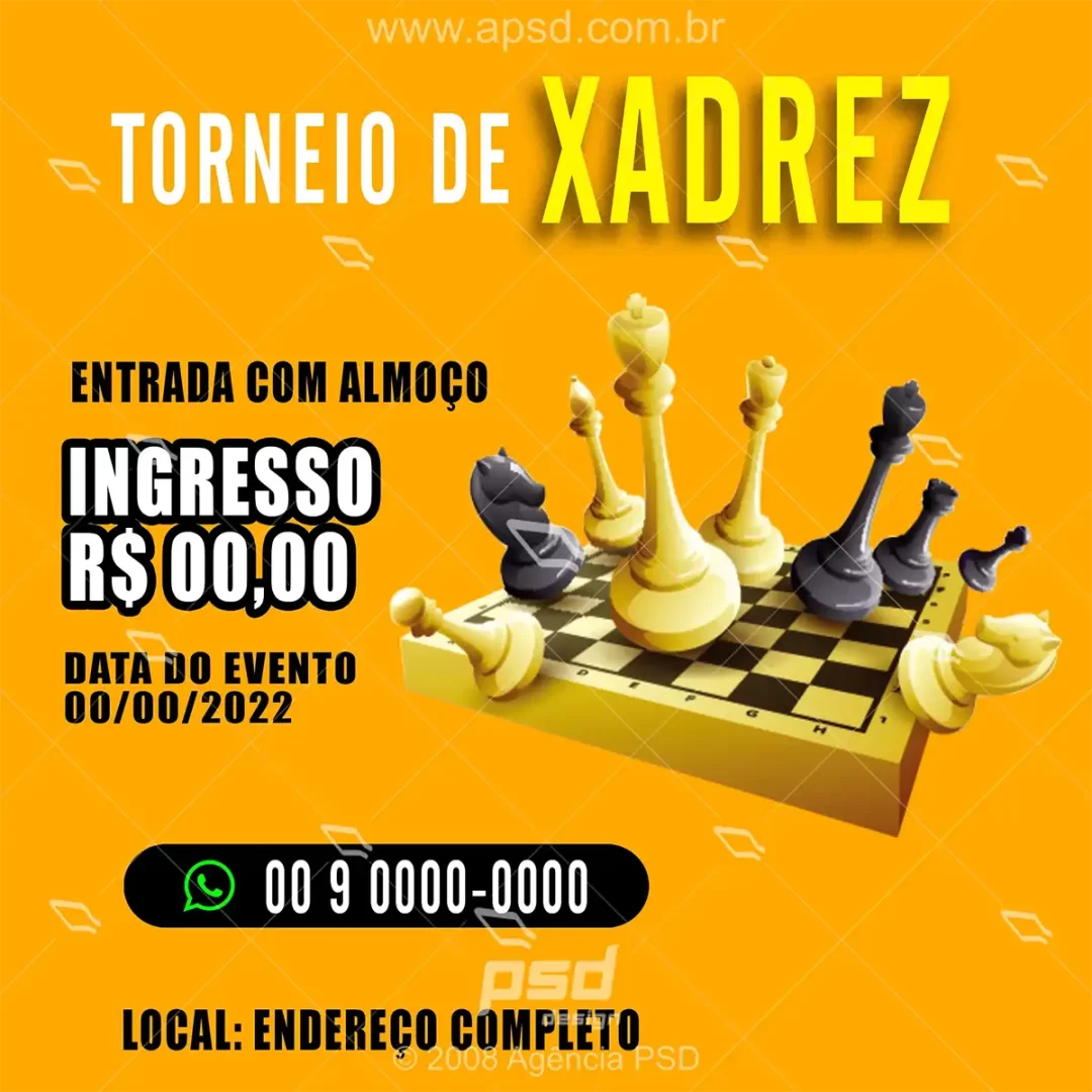 arte torneio de xadrez