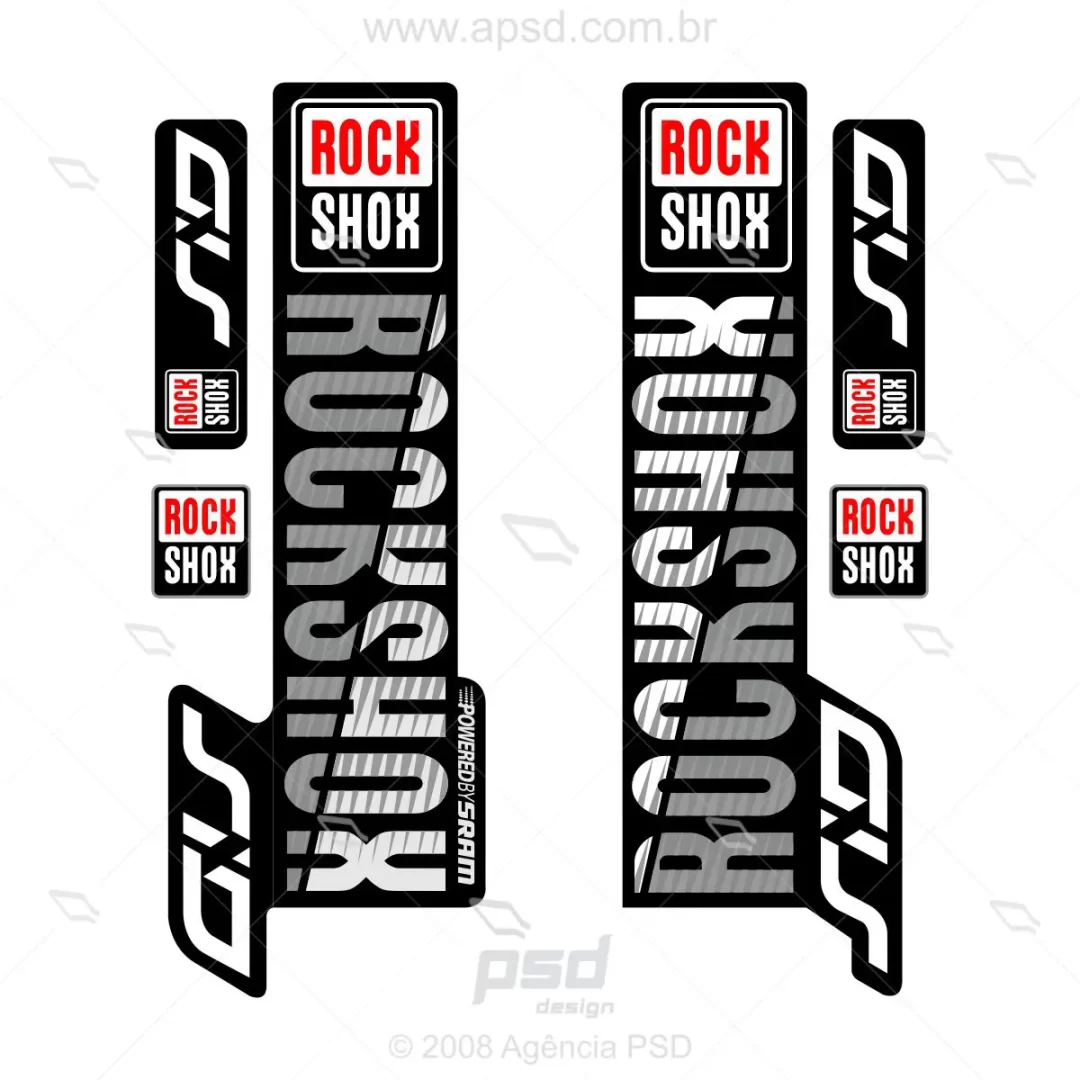 arte adesivo rockshox sid vetor