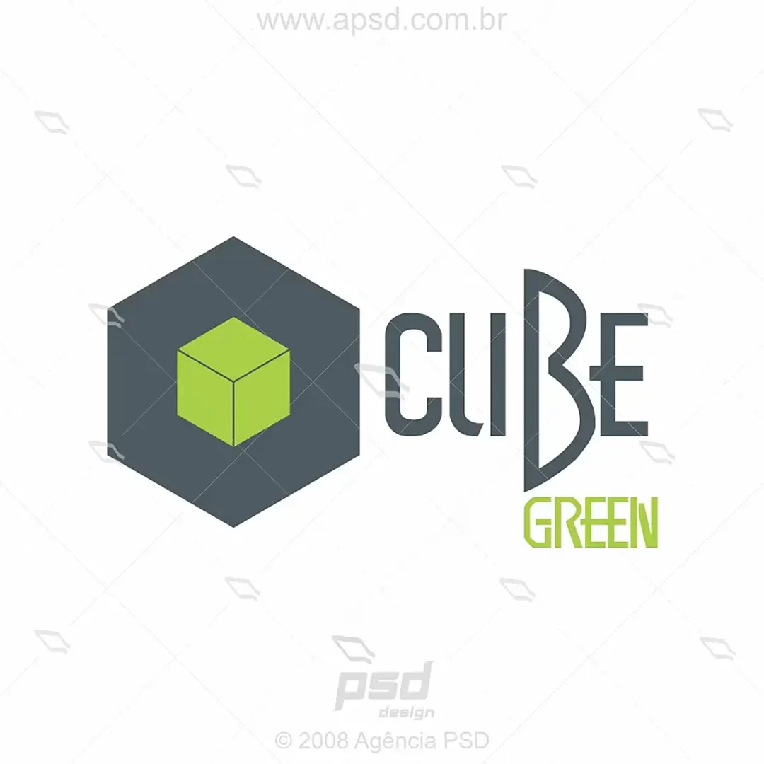 logo cube green