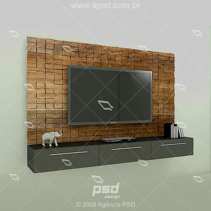 model 3d painel tv