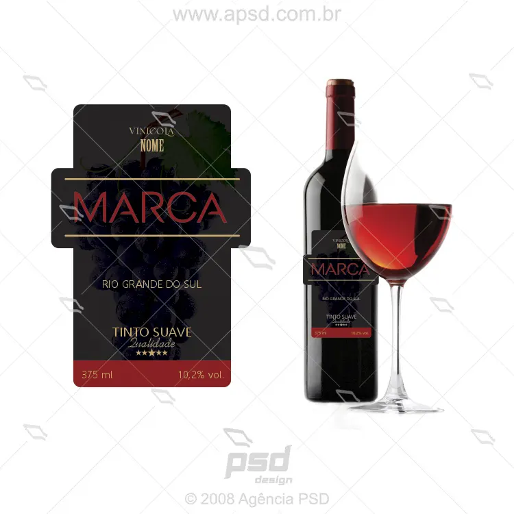 arte rotulo vinho doce