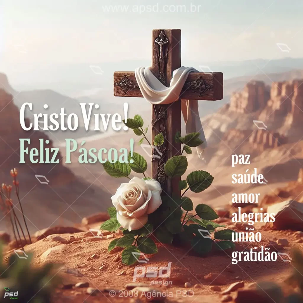 Arte páscoa Cristo vive