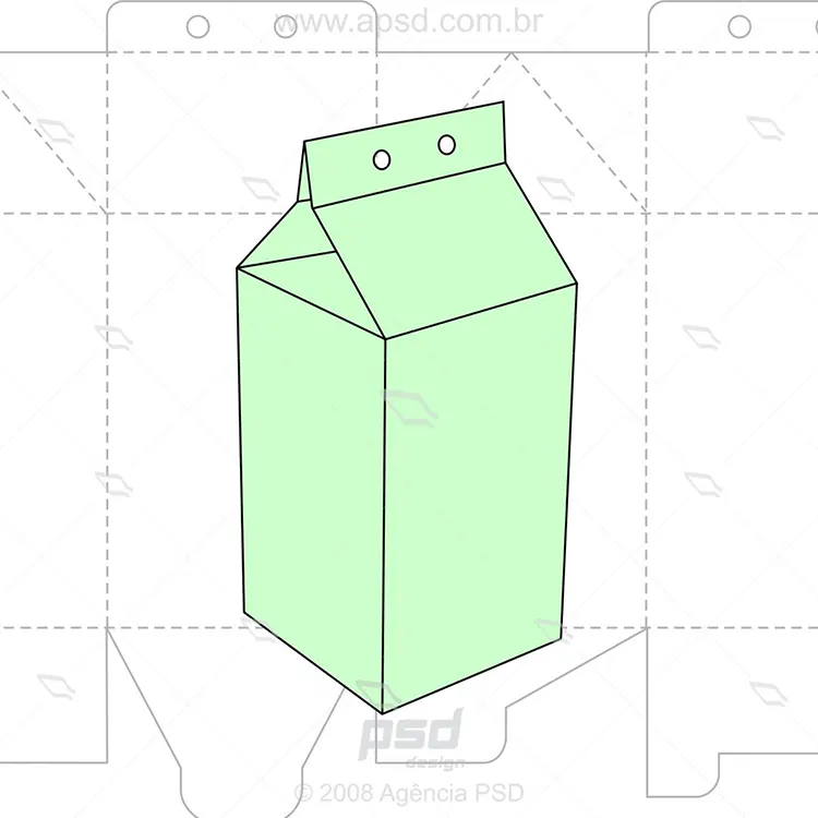 molde caixa milk
