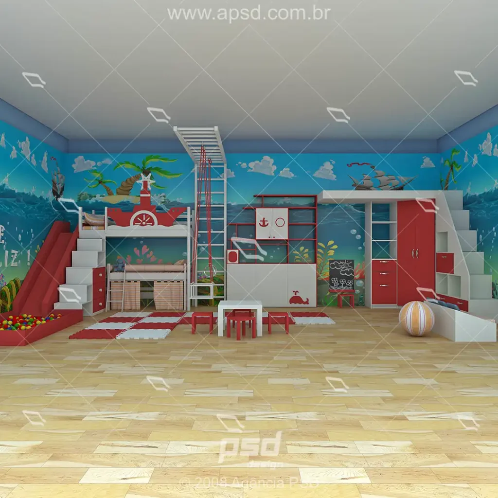 model 3d quarto infantil