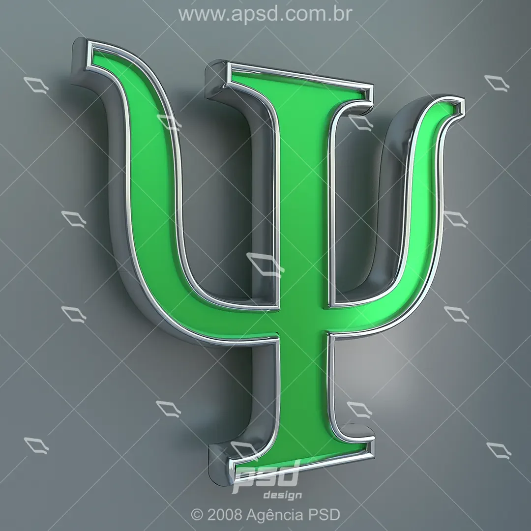 símbolo psicologia 3D