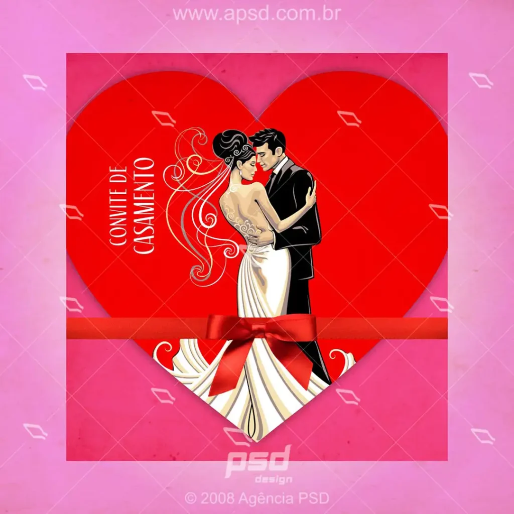 arte convite de casamento
