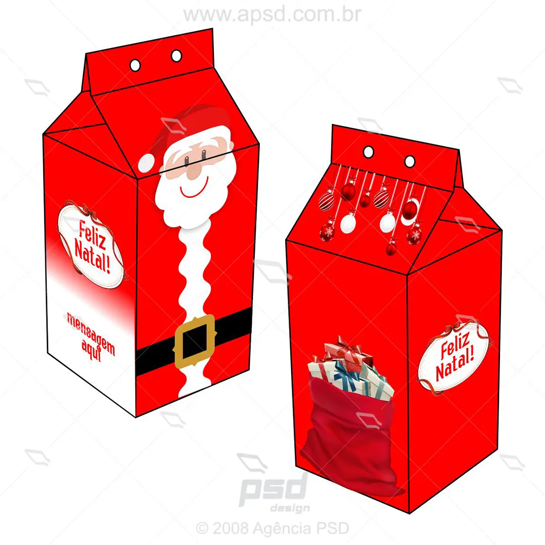 Molde caixa de natal milk - Loja Agência PSD