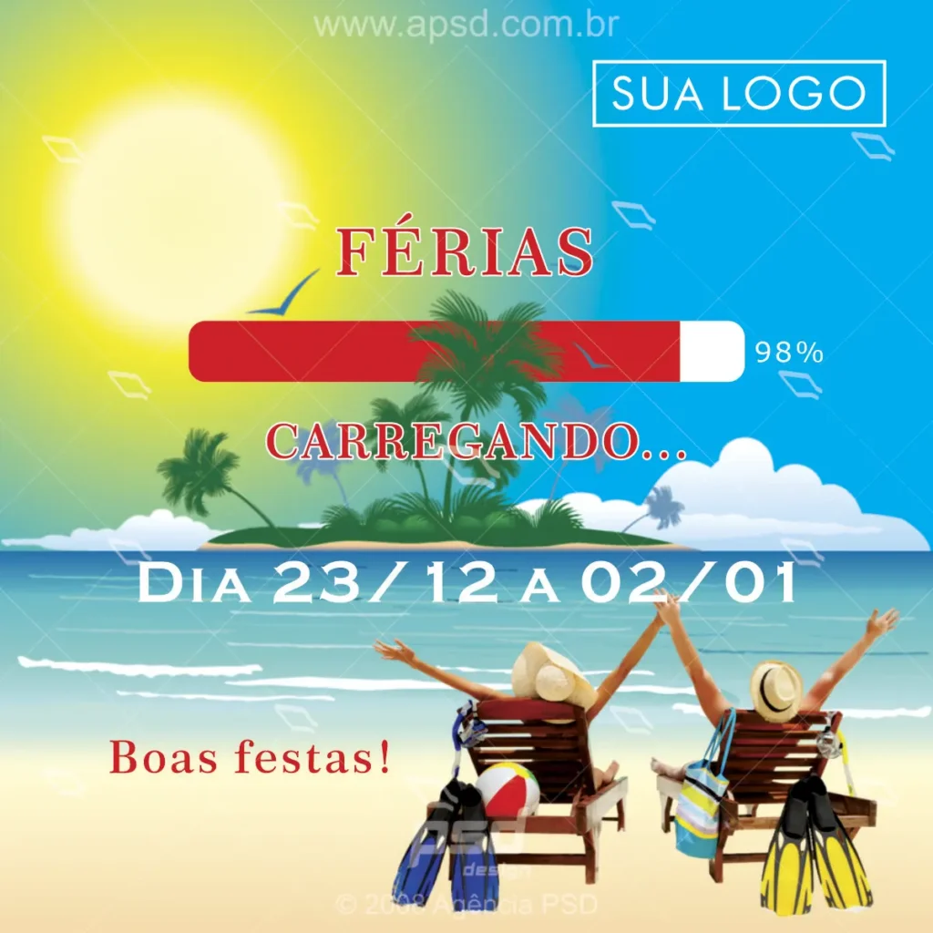 arte férias carregando