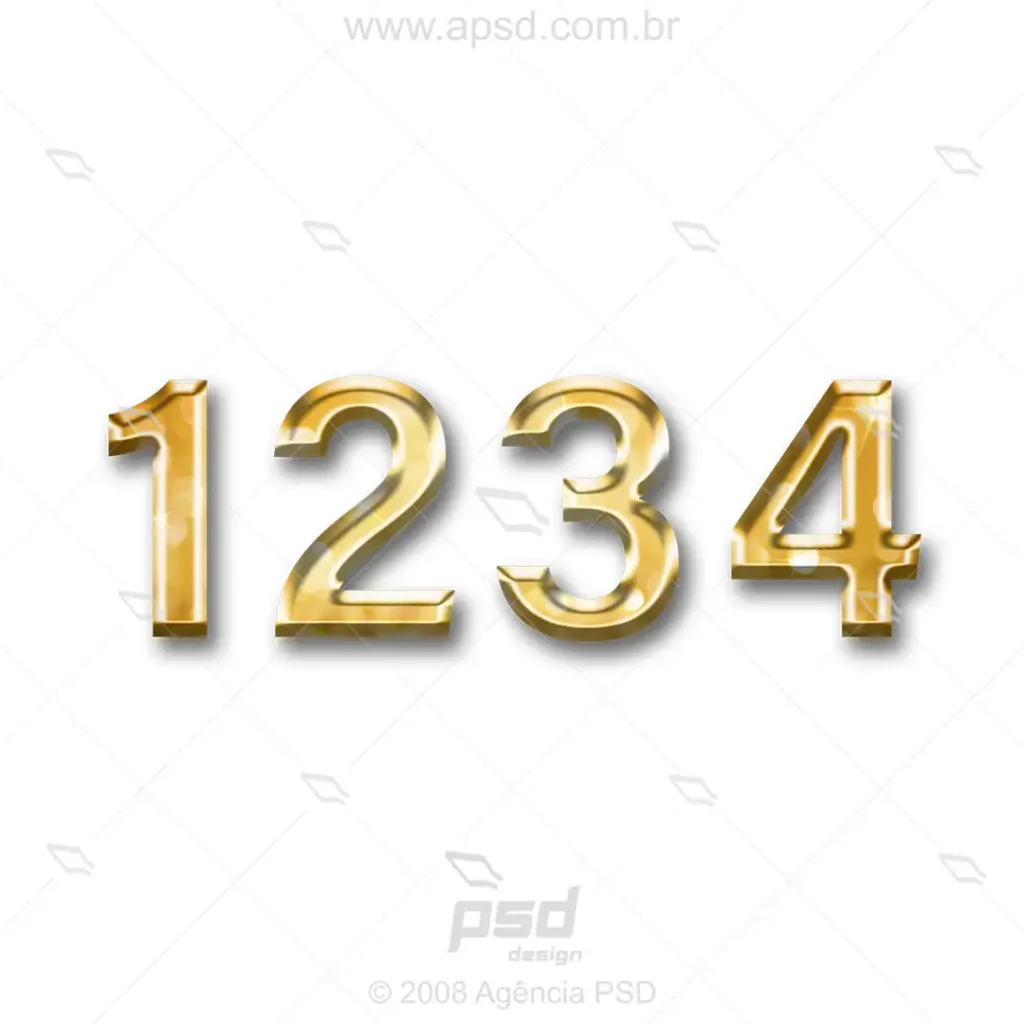 mockup de numeros