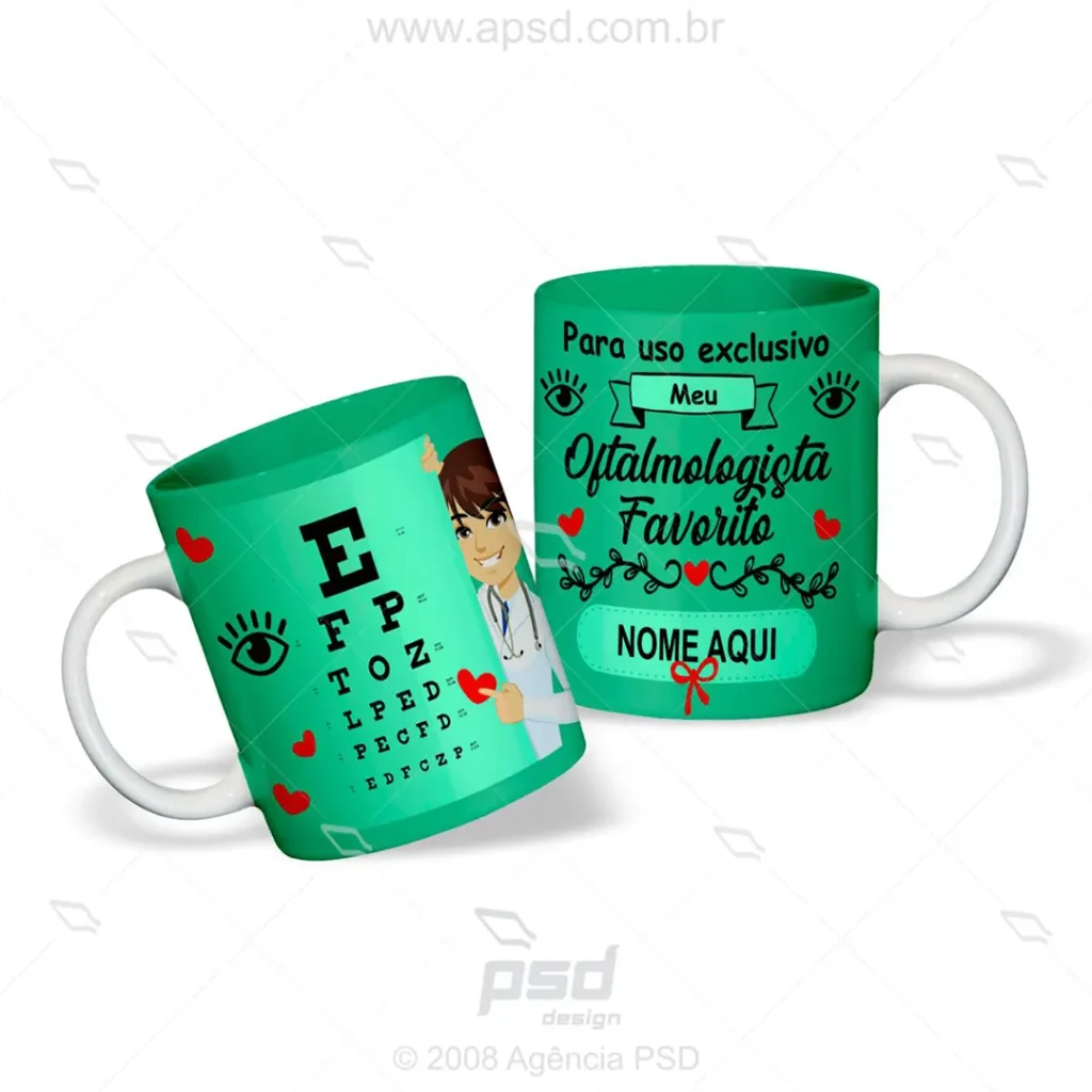 arte caneca oftalmologista