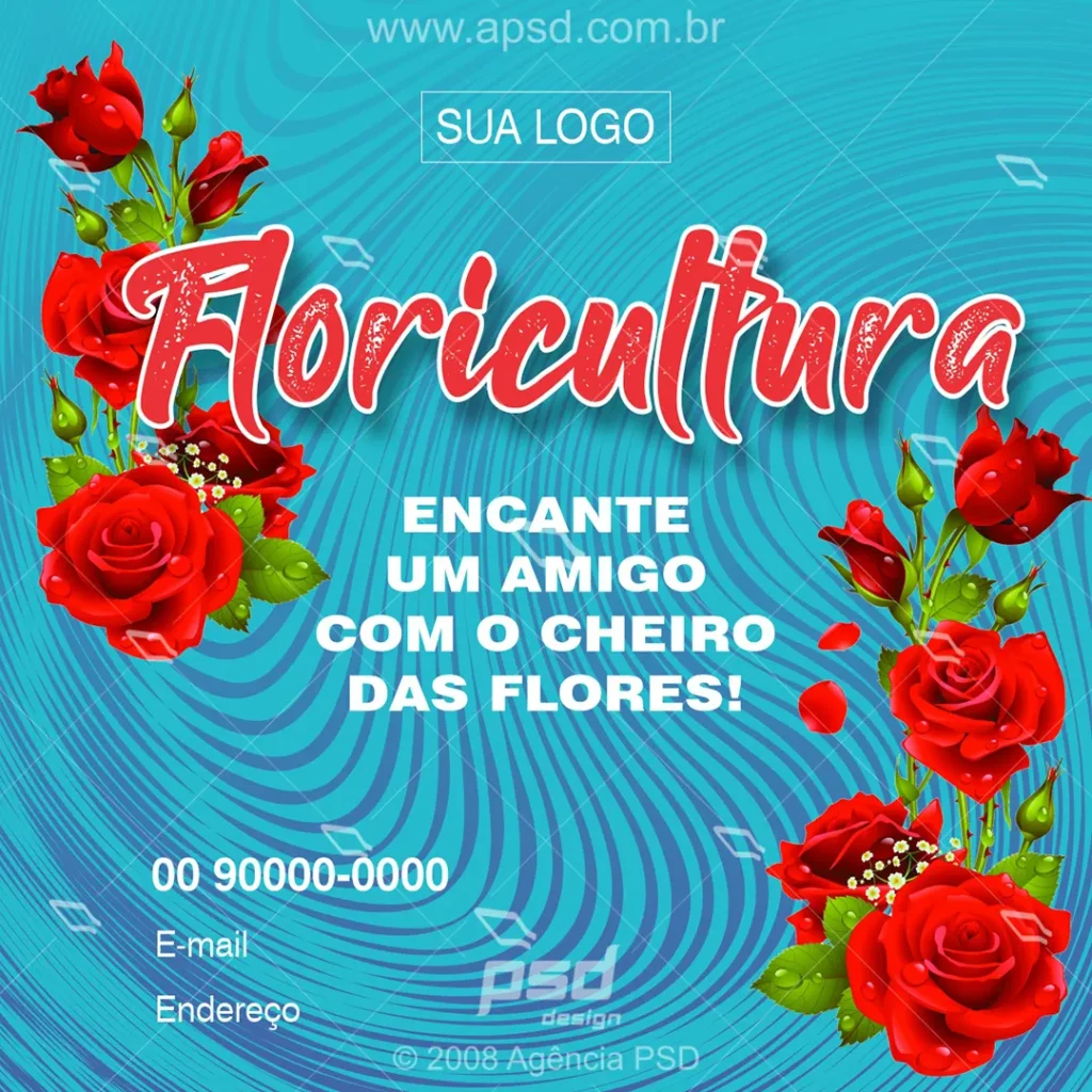 mídia social floricultura