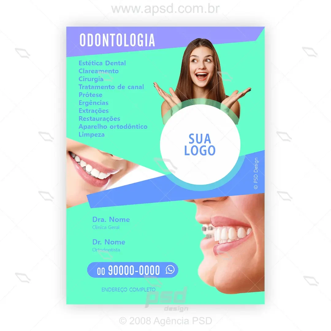 arte panfleto odontologia