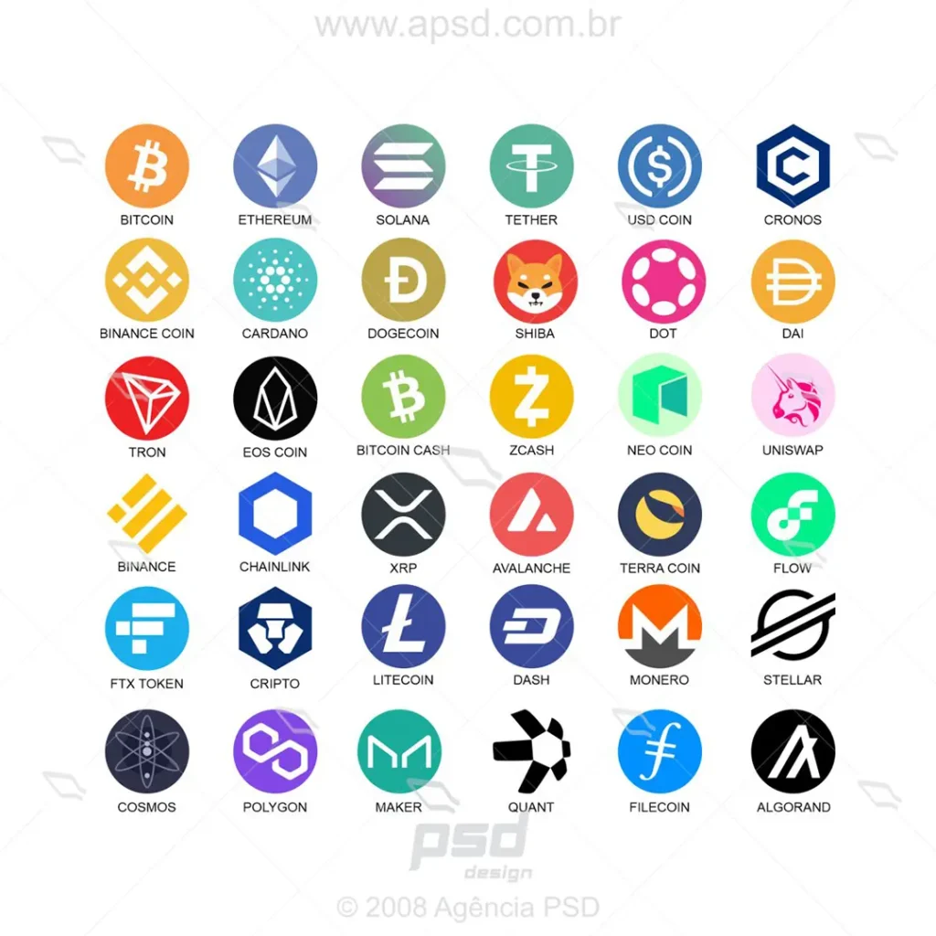 S mbolos criptomoedas loja ag ncia psd
