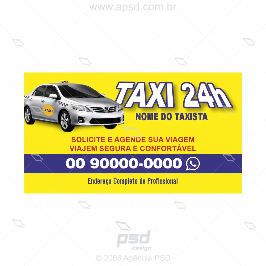 arte cartão taxi