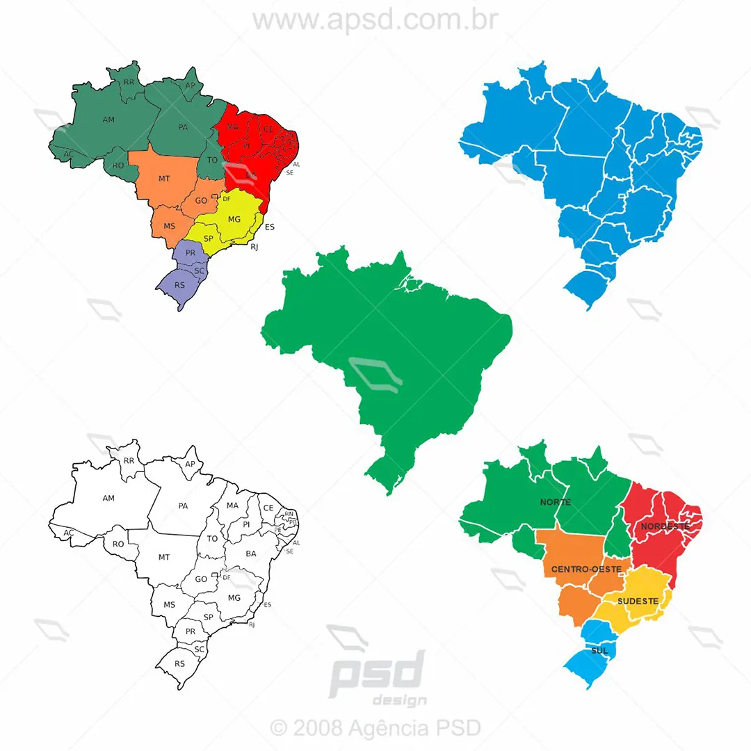 mapa do brasil vetorizado