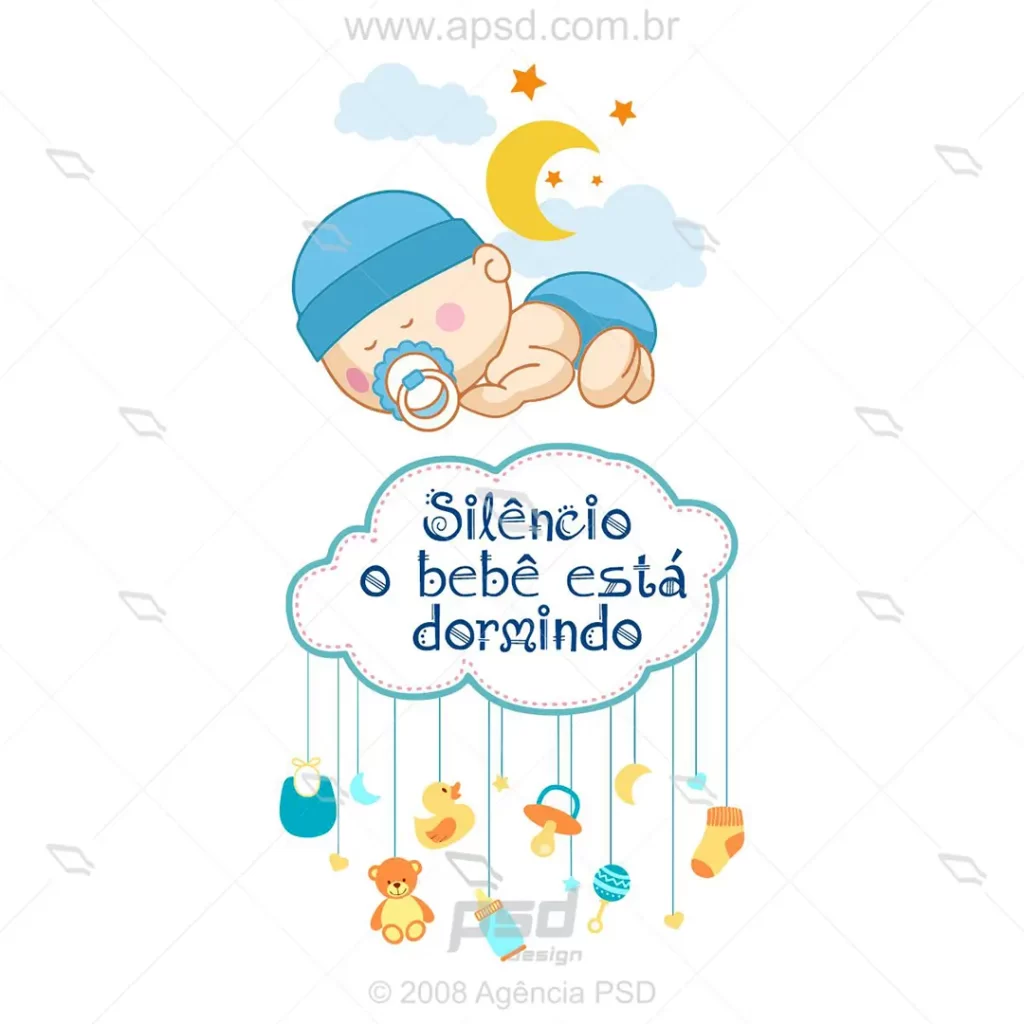arte adesivo bebe dormindo