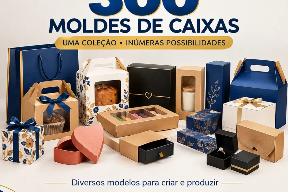 pack 300 moldes de caixas