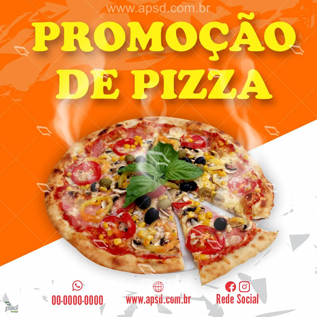 arte promoção de pizza