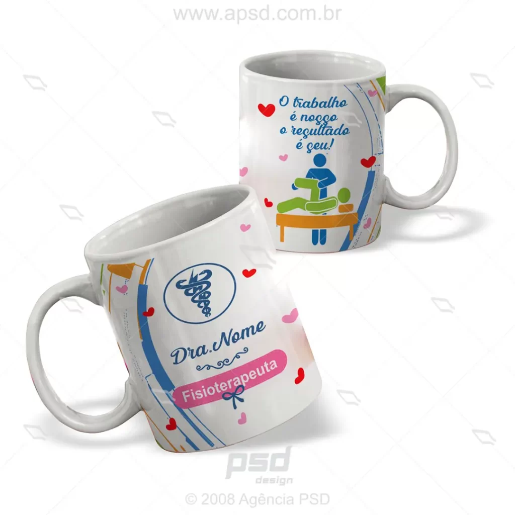 arte caneca fisioterapeuta