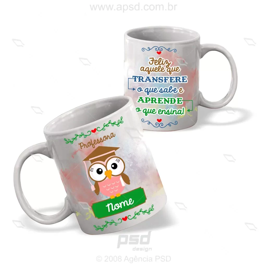 arte caneca professora