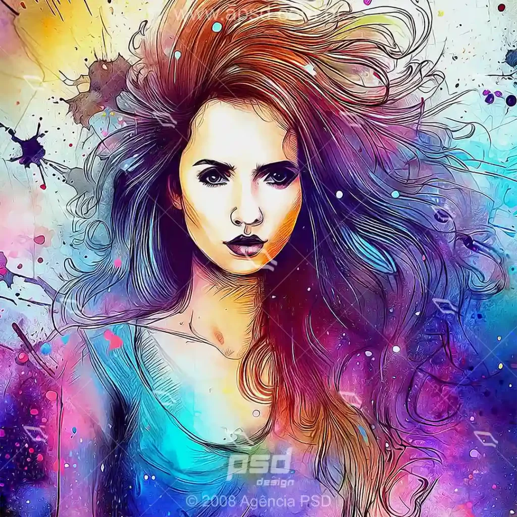 ilustração para quadro mulher