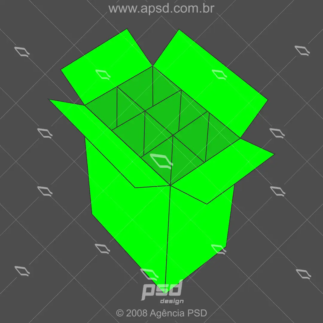 molde caixa para transportar garrafas