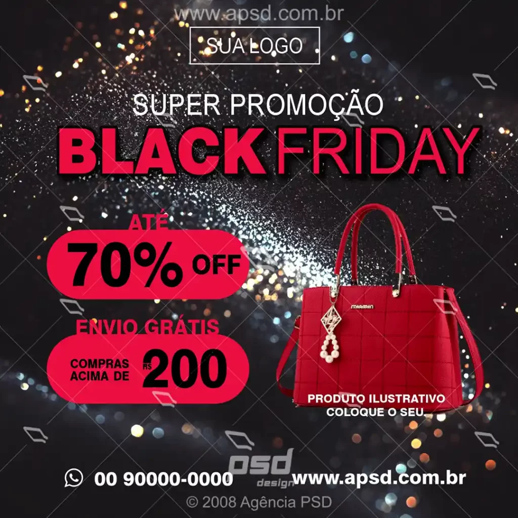 mídia social black friday