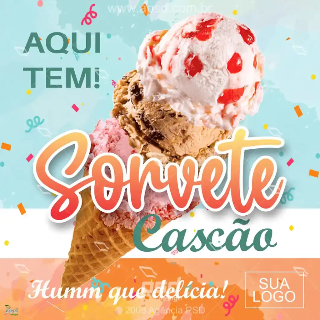 arte sorvete cascão