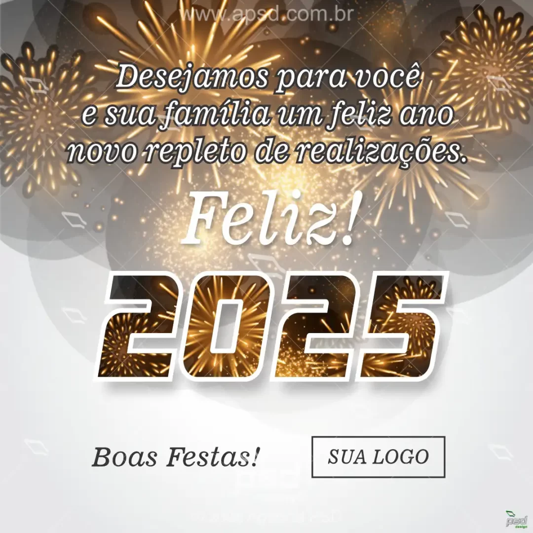 arte reveillon feliz 2025