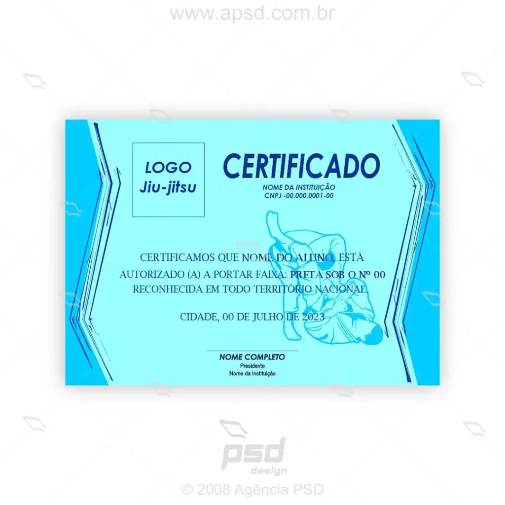 arte certificado jiu-jitisu