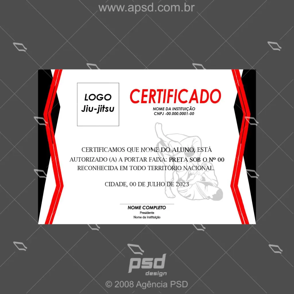 arte certificado jiujtsu