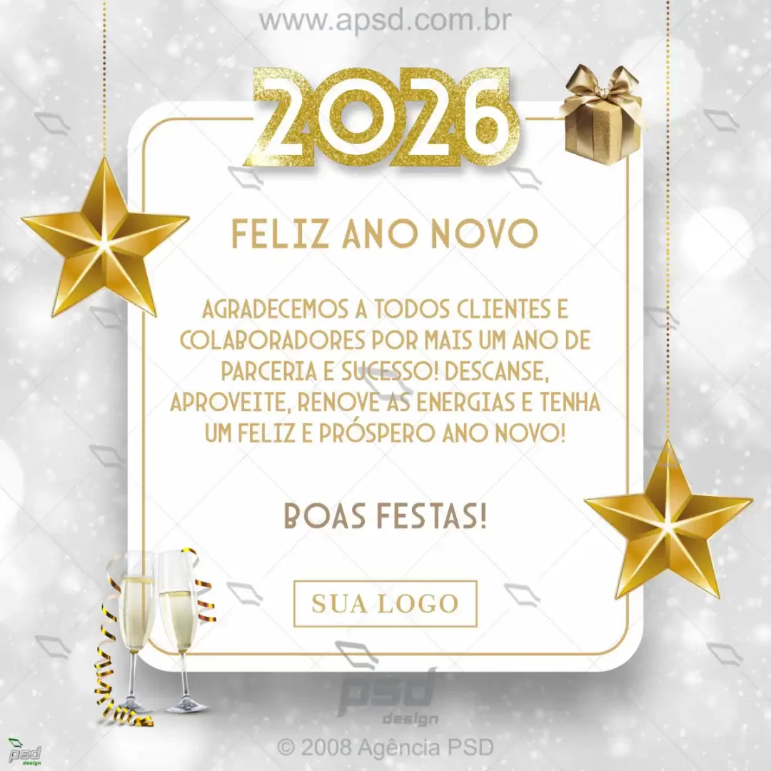 mídia arte feliz ano novo