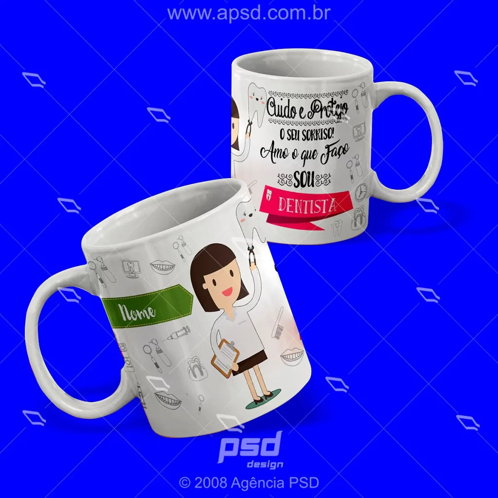arte caneca dentista dra