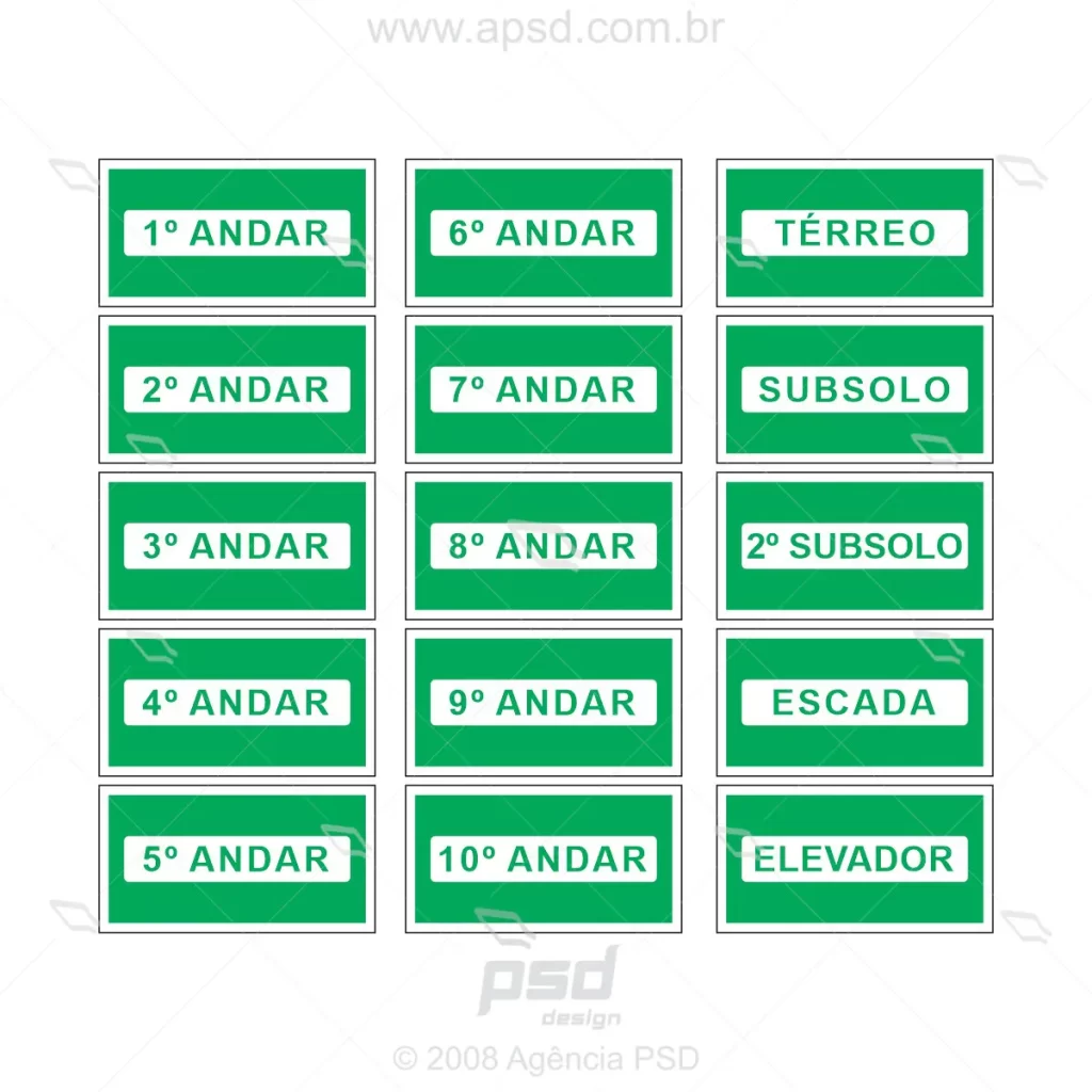 arte placas andares
