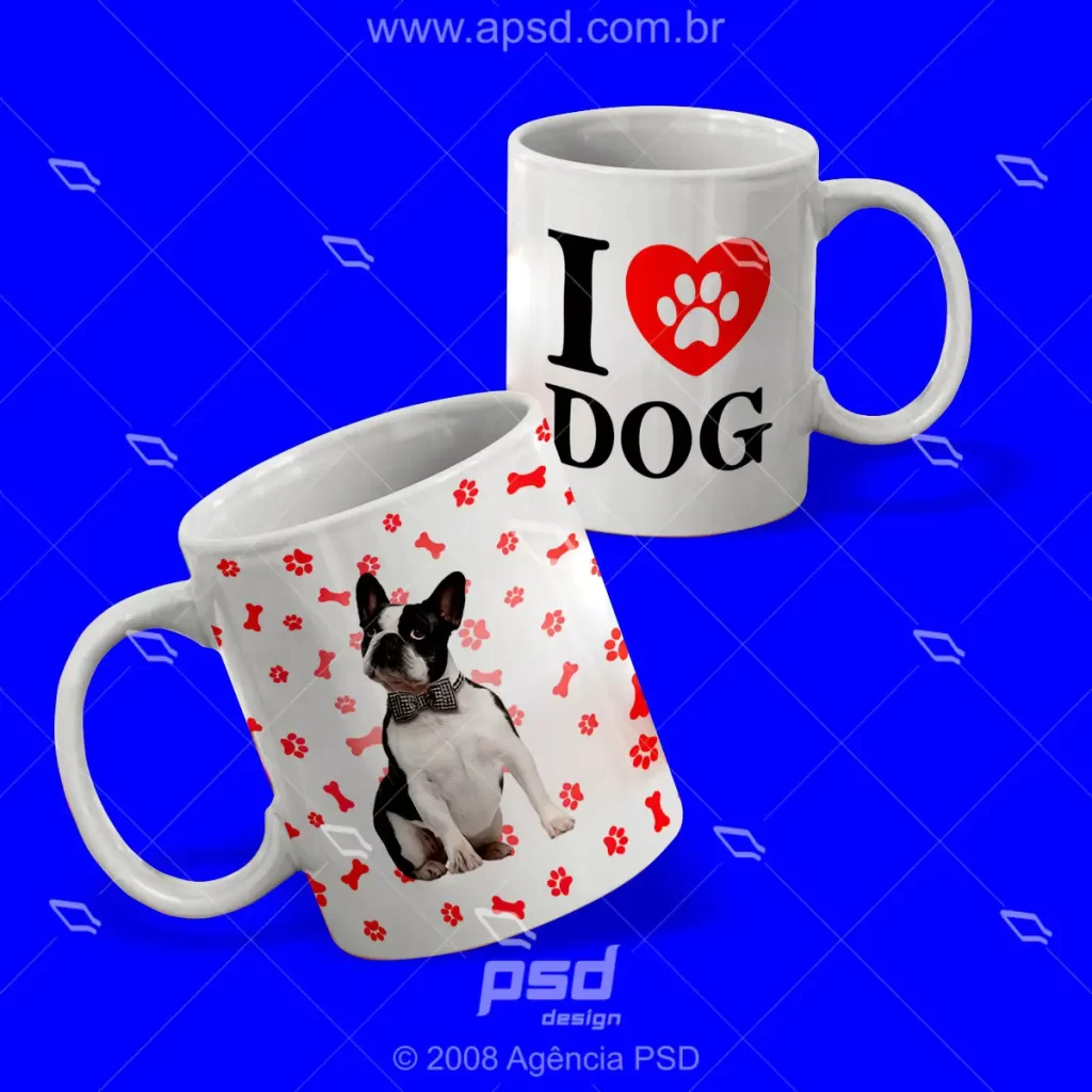 caneca i love dog