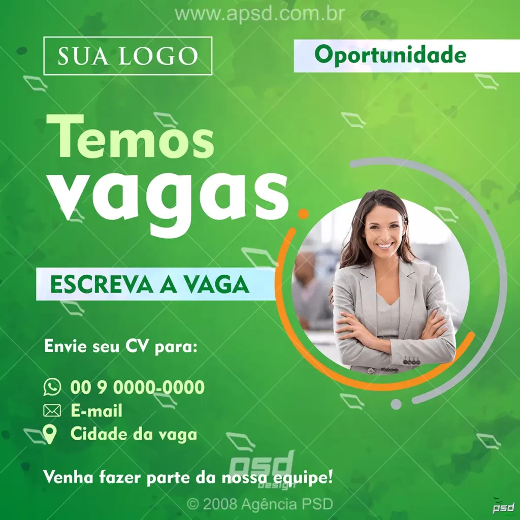 arte temos vagas