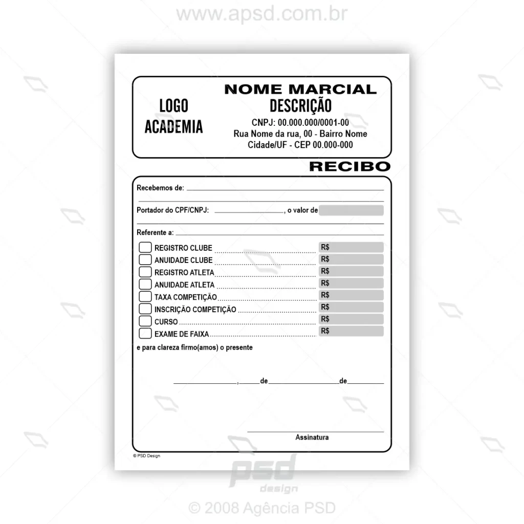arte bloco recibo judo