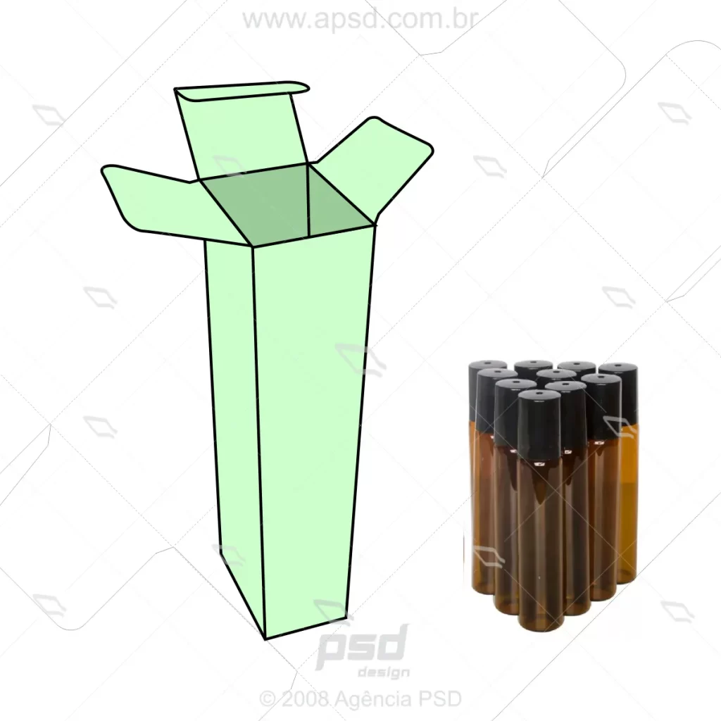 caixa frasco aroma terapia