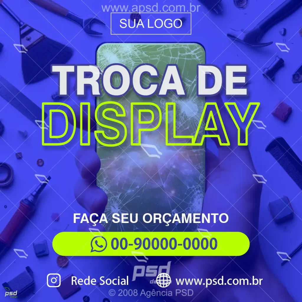 arte celular trocar display display