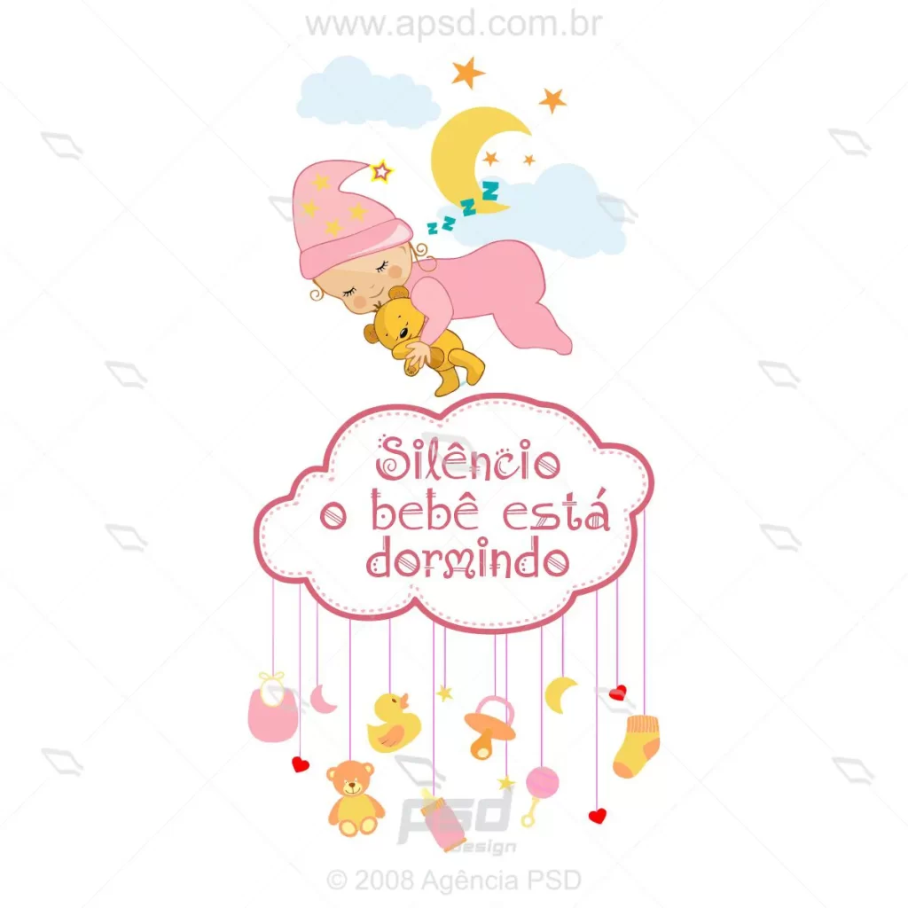 adesivo bebe dormindo