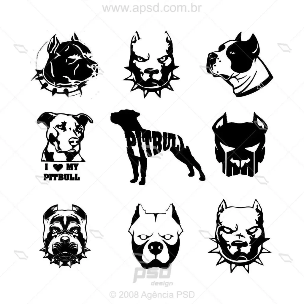 vetores pitbulls