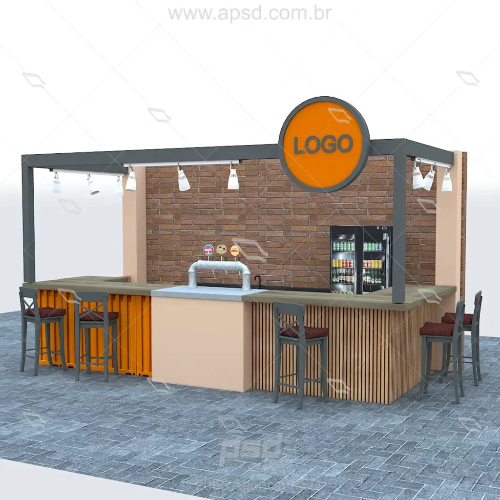 model 3d kiosk beer