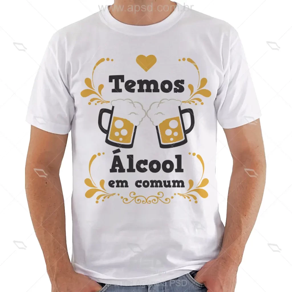 estampa temos álcool em comum