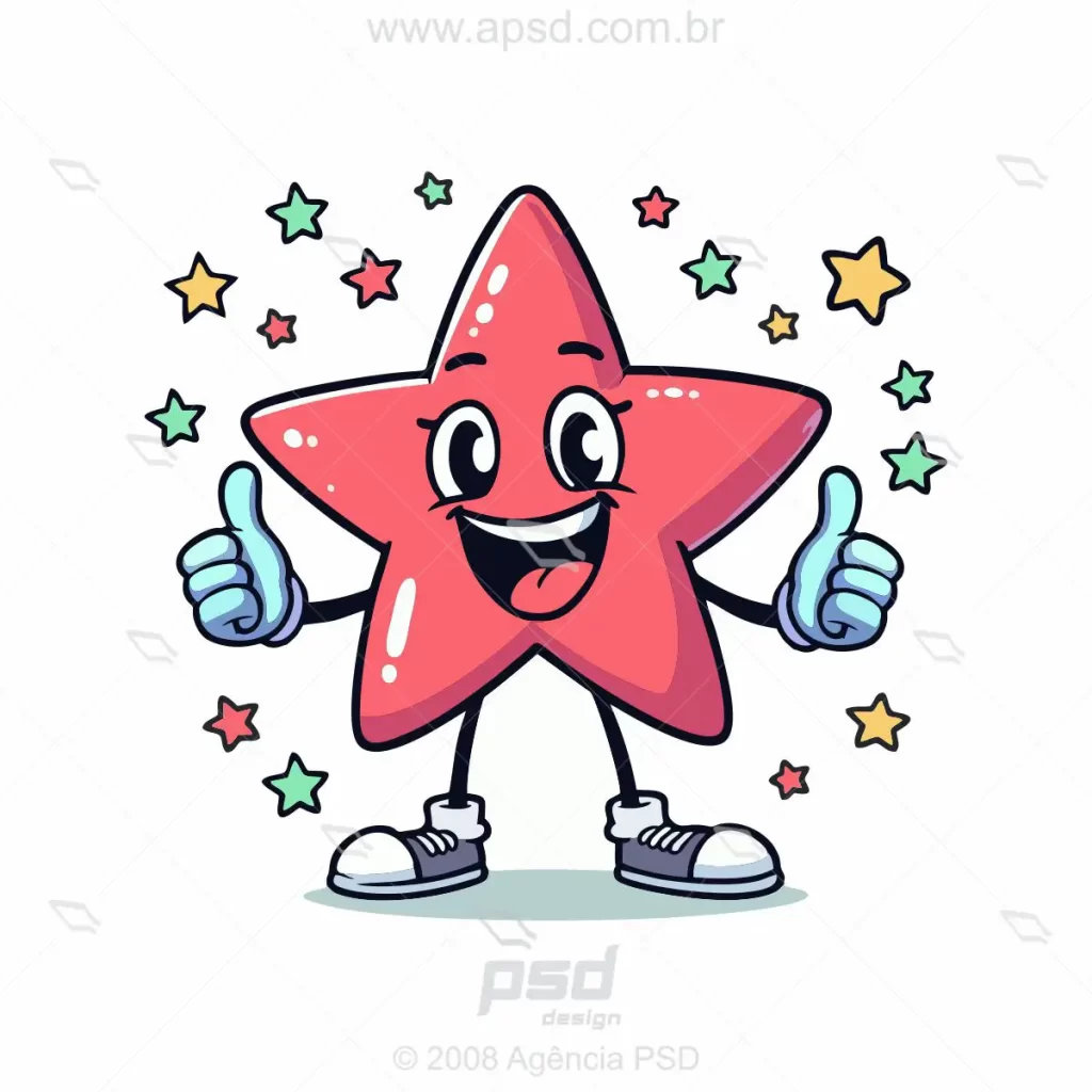 mascote estrelinha feliz