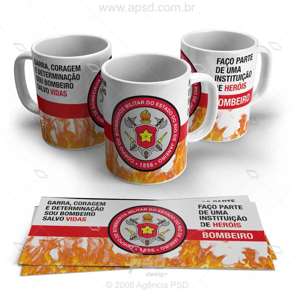 arte caneca bombeiro rio de janeiro
