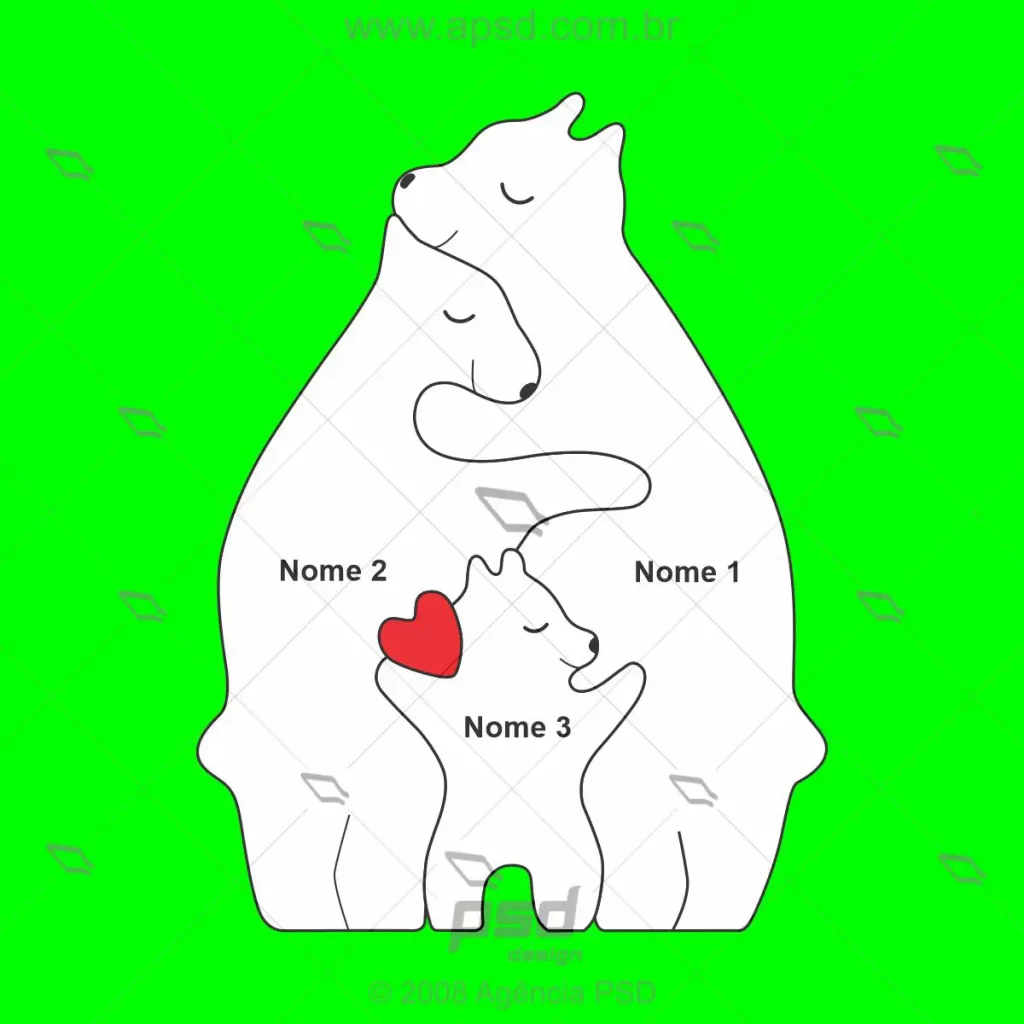 família urso para recorte